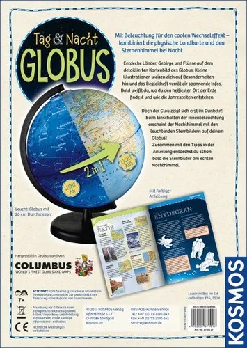 Kosmos 673017 Tag & Nacht Globus 26cm (4 von 4)