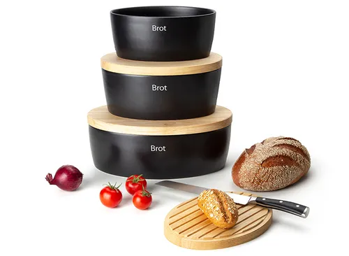 Continenta Brottopf Oval Keramik schwarz mit Deckel (4 von 4)