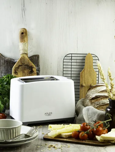 Adler AD 3216 Toaster in Weiß, mit Brötchenaufsatz, Auftaufunktion und Abschaltautomatik (4 von 12)