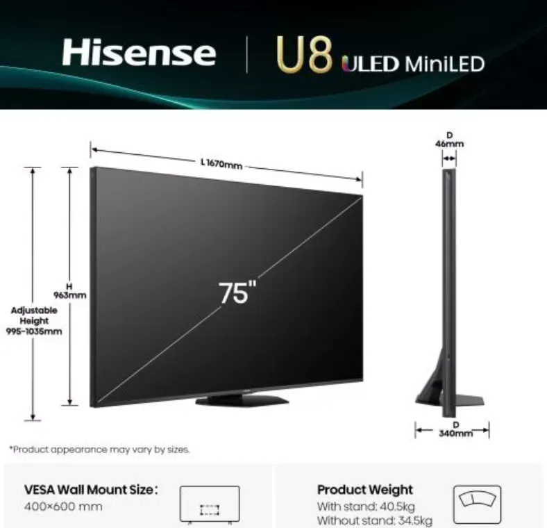 Hisense 75U8Q Mini-LED-Fernseher 75 Zoll (4 von 7)