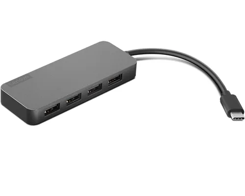 Lenovo GX90X21431 USB-Hub 4 Port USB-A USB 3.2 Gen1 5 GBit/s mit USB-C Stecker Schwarz USB-C to 4 Port USB-A Hub (4 von 4)