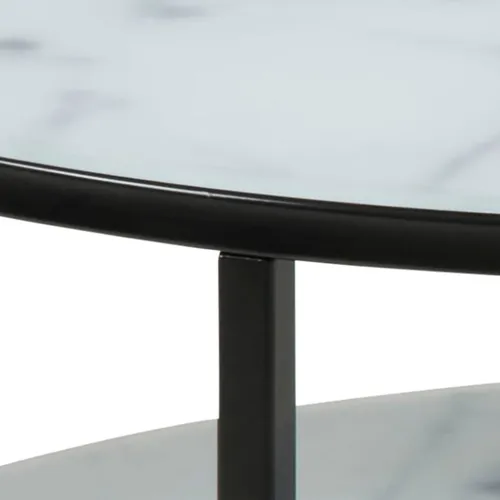 Couchtisch rund Bergeggi, weiß, Marmor-Optik (4 von 8)