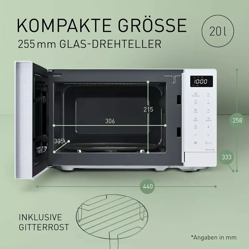 Panasonic NN-GT21QWEPG 20L Grill-Mikrowelle (4 von 9)