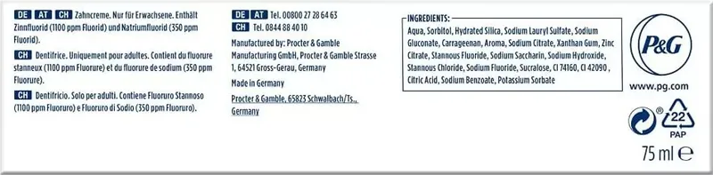 Oral-B Pro-Science Zahnfleisch & -schmelz Repair Zahncreme 75ml (5 von 5)