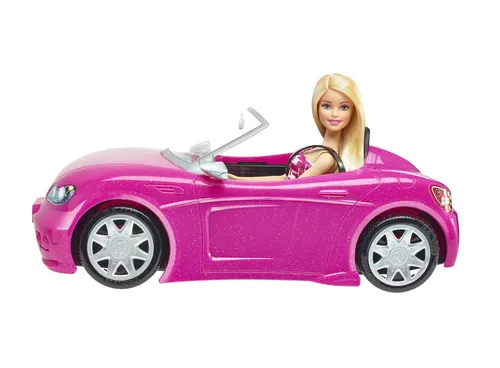 Barbie Puppe und Cabrio in rosa mit Glitzer (5 von 7)