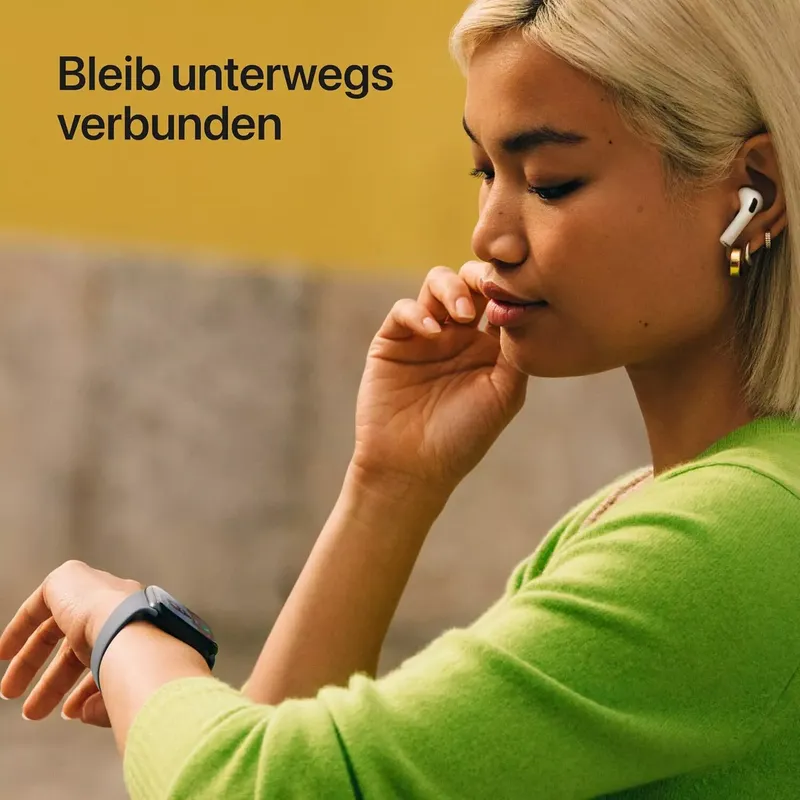 Apple Watch SE (2025) 40 mm Polarstern Sportarmband S/M (5 von 9)