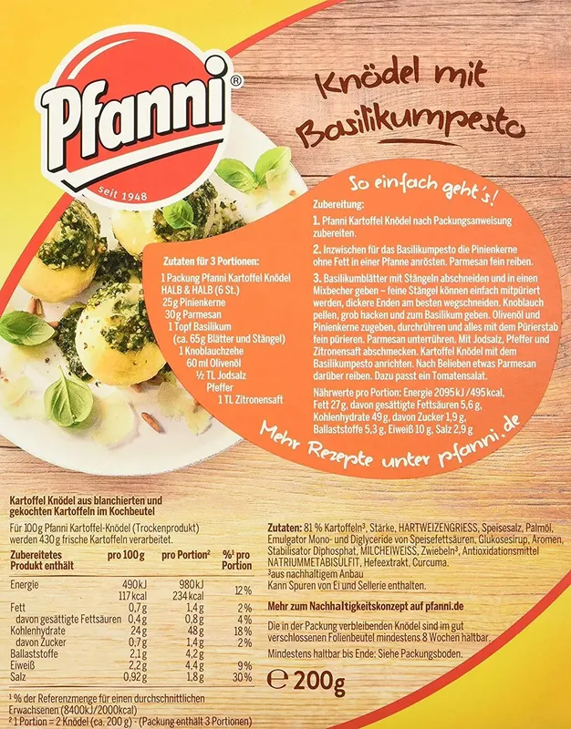Pfanni Kartoffel Knödel Halb und Halb 400g (5 von 8)