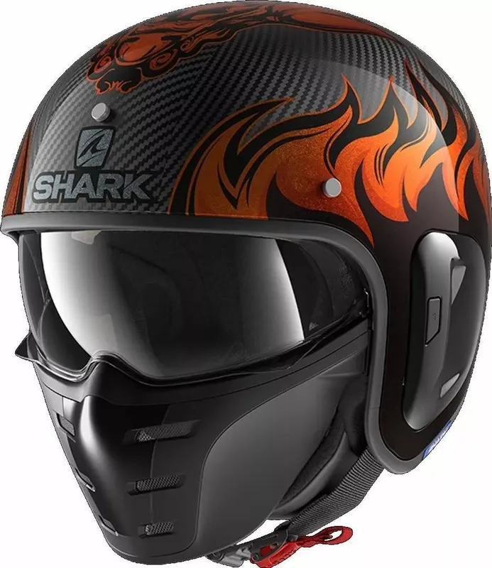 Shark S-Drak 2 Helm Tripp in Gloss Black Orange KOO (5 von 19)
