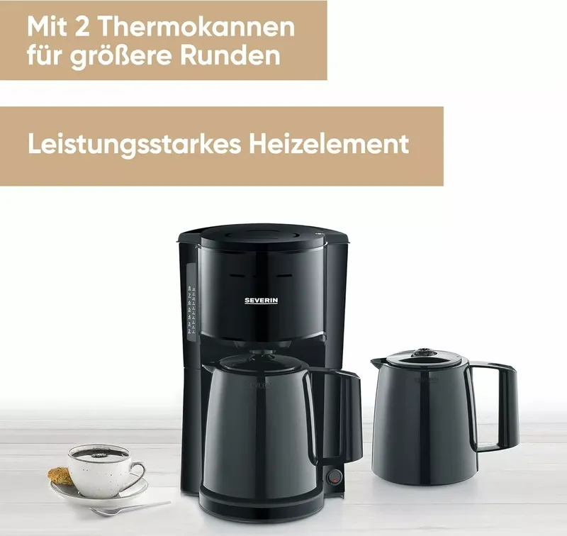 Severin KA 9309 Filterkaffeemaschine mit 2 Thermokannen (5 von 7)
