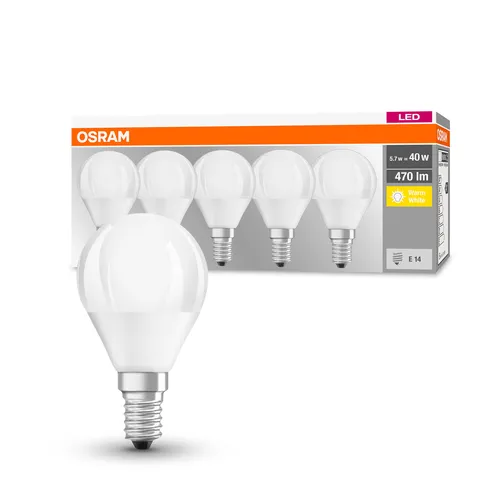 Osram LED BASE 5er-Pack E14 5W 470Lm Warmweiß (5 von 6)
