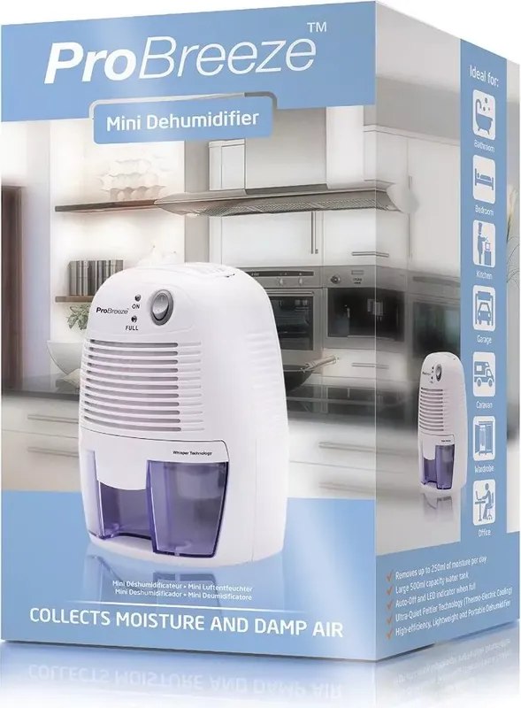 Pro Breeze Mini Luftentfeuchter 500ml – Geräuscharm & Kompakt für kleine Räume (5 von 5)