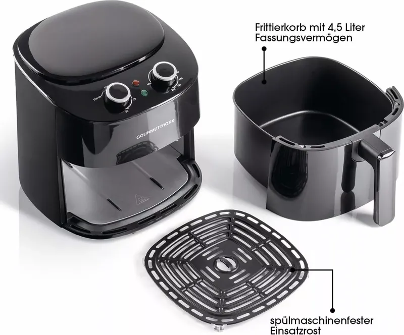 GOURMETmaxx Heißluft-Fritteuse Mechanisch 4,5 l (6 von 8)