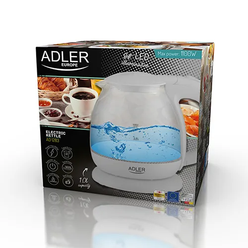 Adler AD 1283G Glaswasserkocher 1L mit LED-Beleuchtung (6 von 8)