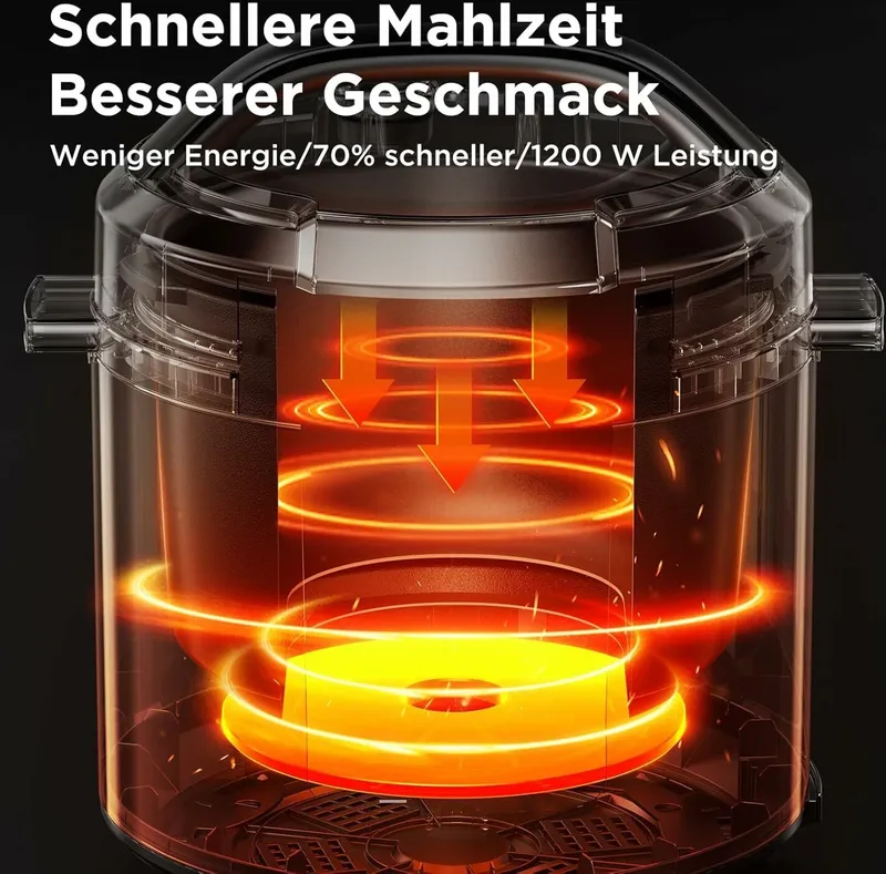 Midea Elektrischer Schnellkochtopf 9-in-1, 8L Multikocher (6 von 10)