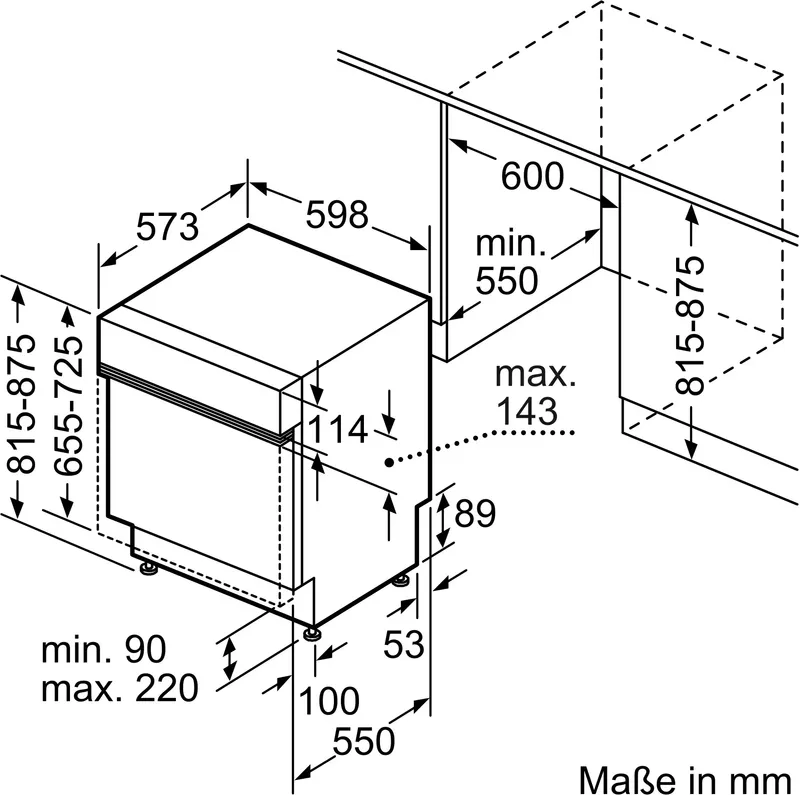 Constructa teilintegrierbarer Geschirrspüler CG5IS03ITE (6 von 7)