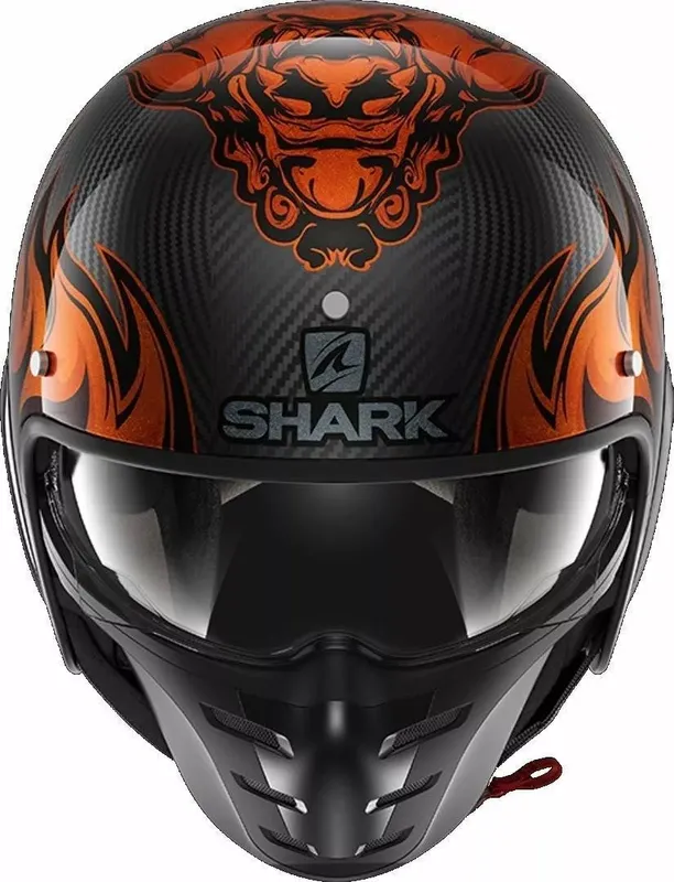 Shark S-Drak 2 Helm Tripp in Gloss Black Orange KOO (6 von 19)