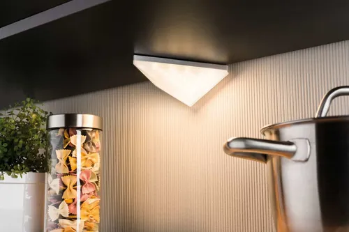 Paulmann LED Unterbauleuchte Kite Möbel Aufbauleuchte Alu Dreieckig 6,2W 440lm warmweiß 2700K - Silber (6 von 6)