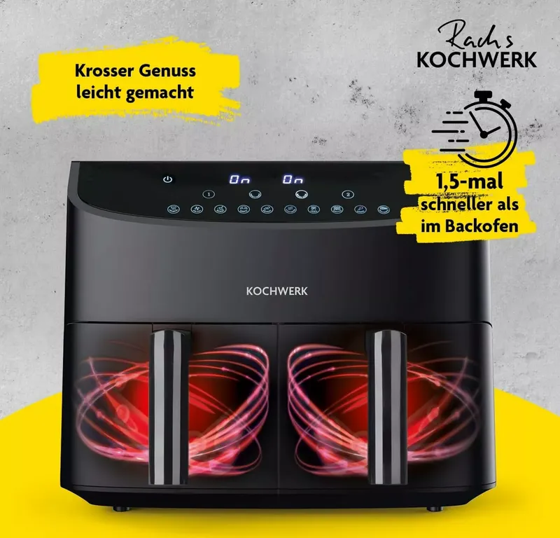 Rachs KOCHWERK Heißluftfritteuse Doppelkammer 7L (6 von 7)