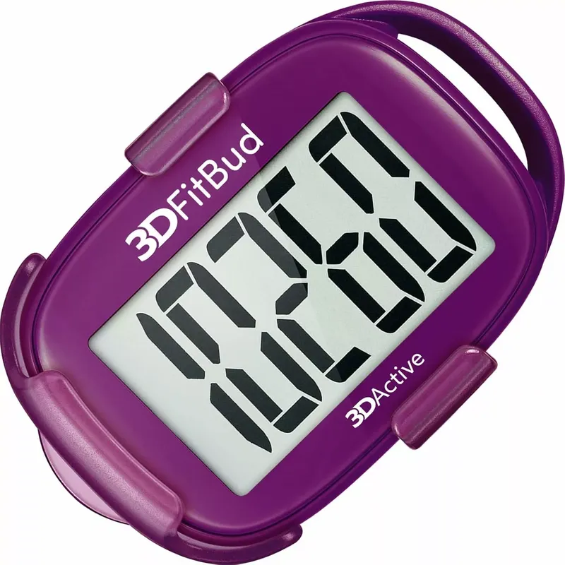 3DFitBud Simple Step Counter Walking 3D Pedometer von 3DActive mit Clip und Trageband – A420S – Pflaume (7 von 8)