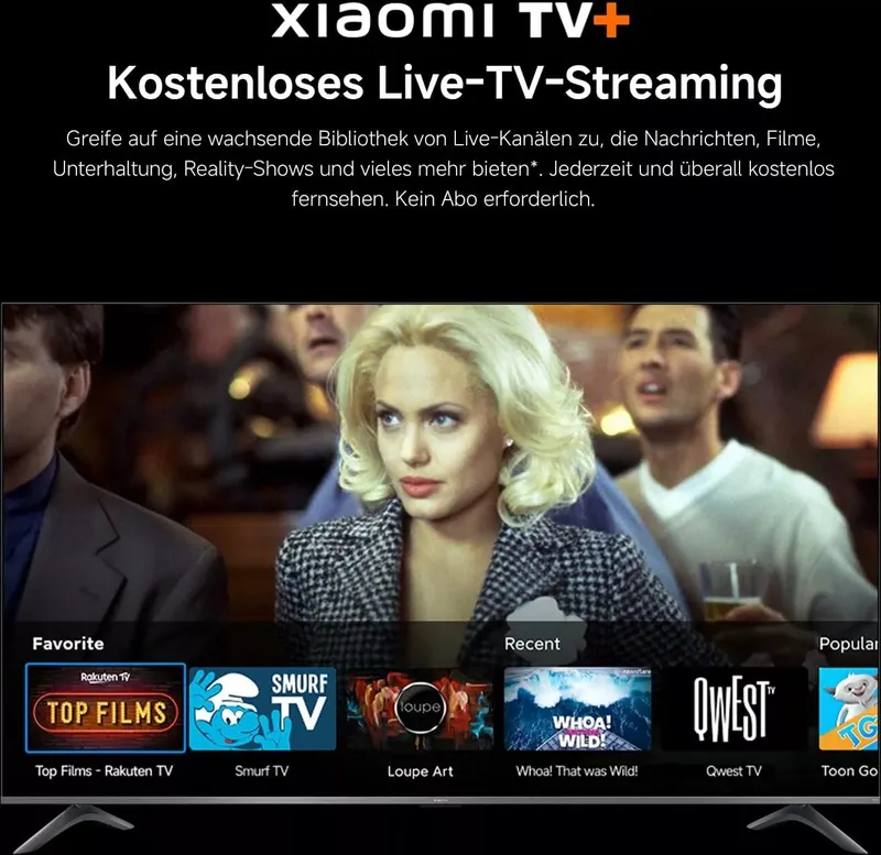 Xiaomi TV F Pro 32, 32 Zoll (81 cm), QLED, Smart TV, Fire OS7, Triple Tuner DVB-C/S/S2/T/T2,Dolby Audio™, DTS Virtual:X, DTS-HD, Sprachsteuerung mit Alexa, Kompatibel mit Apple AirPlay (7 von 9)