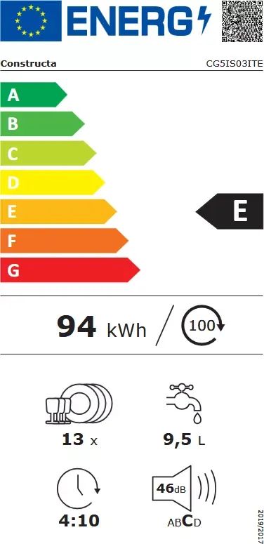 Constructa teilintegrierbarer Geschirrspüler CG5IS03ITE (7 von 7)