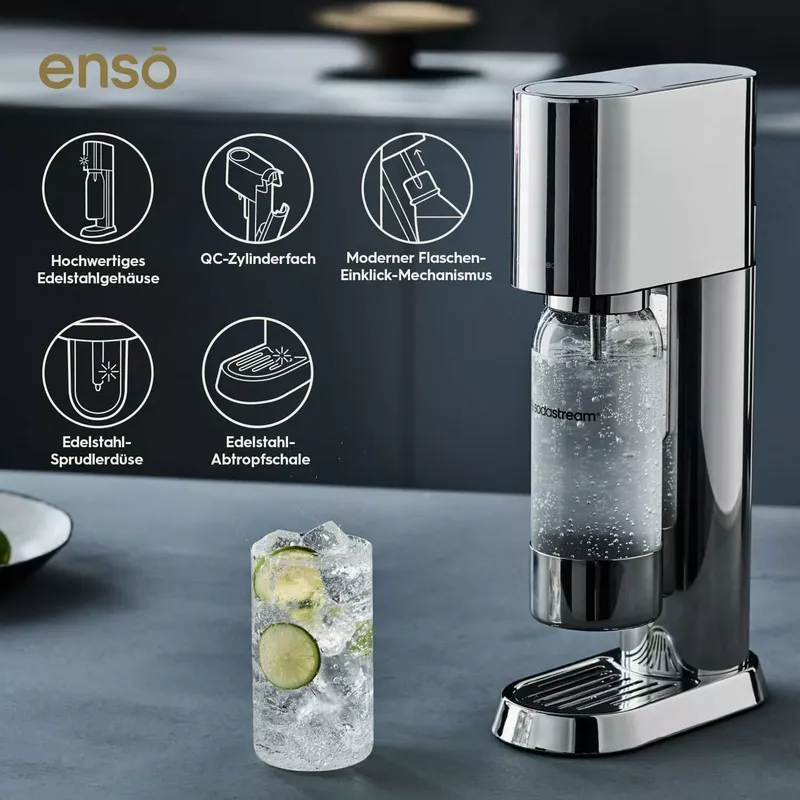 SodaStream® enso™ Premium Wassersprudler | Edelstahl-Design von Naoto Fukasawa (7 von 13)