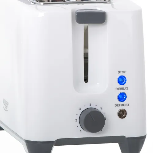 Adler AD 3216 Toaster in Weiß, mit Brötchenaufsatz, Auftaufunktion und Abschaltautomatik (7 von 12)
