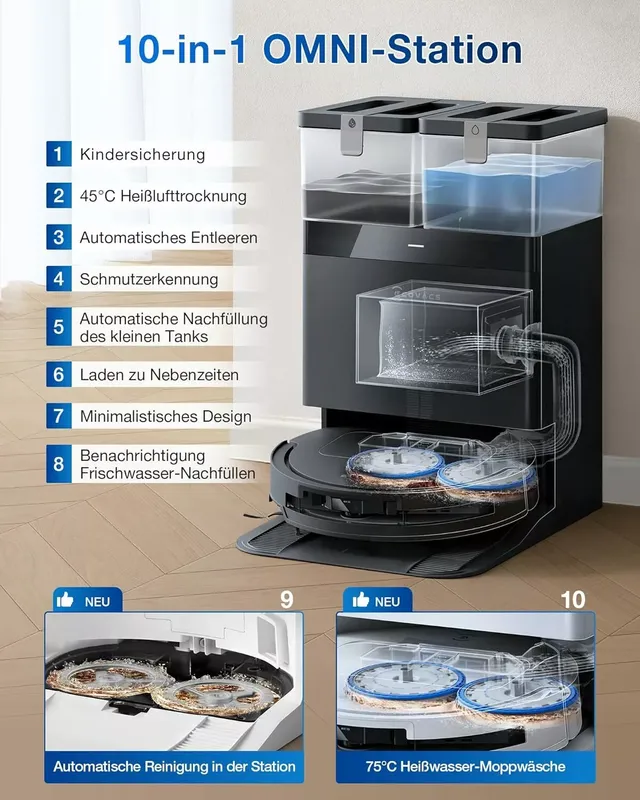 ECOVACS DEEBOT T50 PRO OMNI GEN2 Saugroboter (7 von 10)