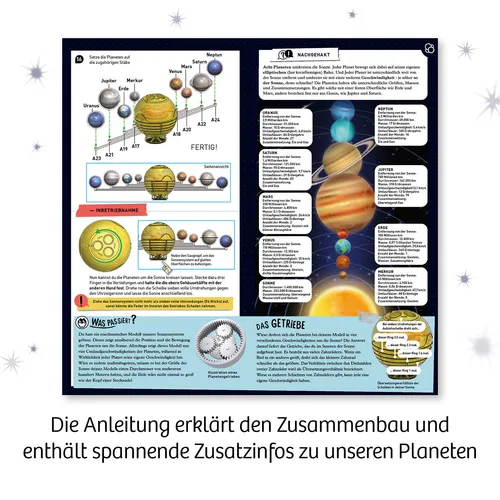 Kosmos 671532 Sonnensystem, Lass die Planeten um die Sonne kreisen, mechanisches Modell, Experimentierkasten für Kinder ab 8-12 Jahre zu Astronomie, Weltall (7 von 9)