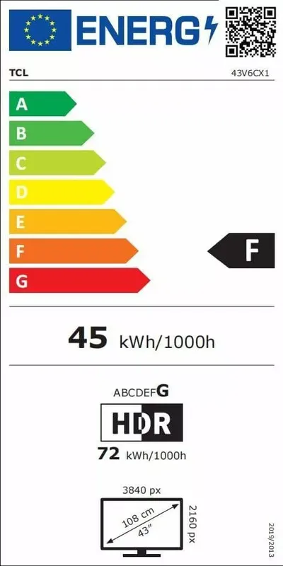 TCL 43V6C 43 Zoll 4K HDR Smart TV (7 von 7)