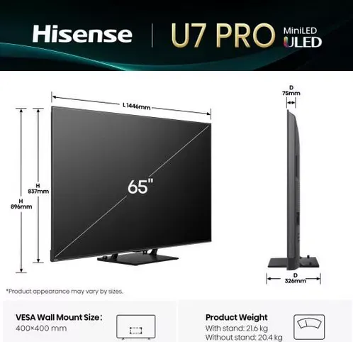 Hisense 65U7Q PRO ULED Mini LED TV (7 von 8)
