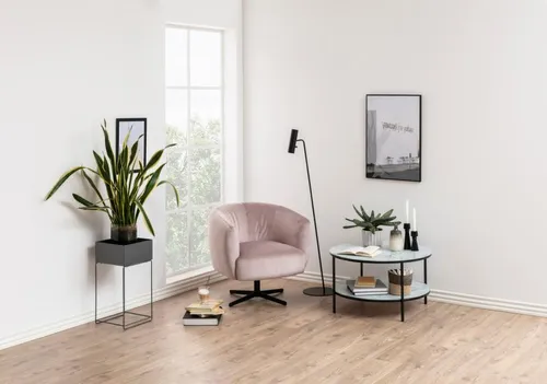 Couchtisch rund Bergeggi, weiß, Marmor-Optik (7 von 8)
