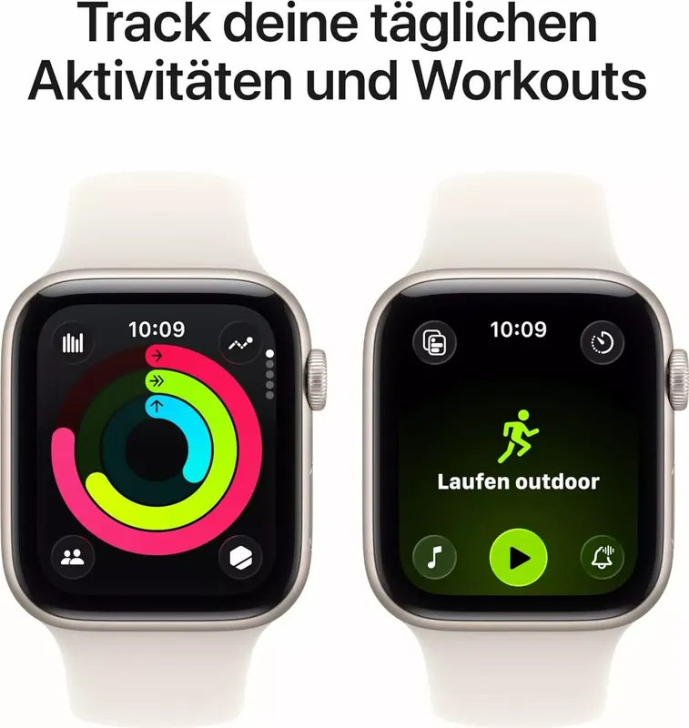 Apple Watch SE (2025) 40 mm Polarstern Sportarmband S/M (8 von 9)