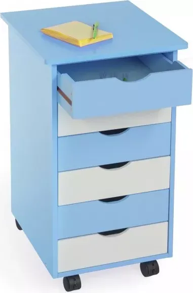 Höhenverstellbarer Schreibtisch und Rollcontainer mit 6 Schubladen (8 von 10)