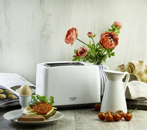 Adler AD 3216 Toaster in Weiß, mit Brötchenaufsatz, Auftaufunktion und Abschaltautomatik (8 von 12)