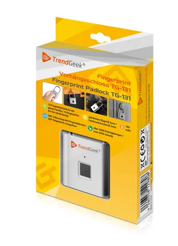 TRENDGEEK Fingerabdruck-Vorhängeschloss TG-131 (8 von 9)