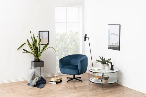 Couchtisch rund Bergeggi, weiß, Marmor-Optik (8 von 8)