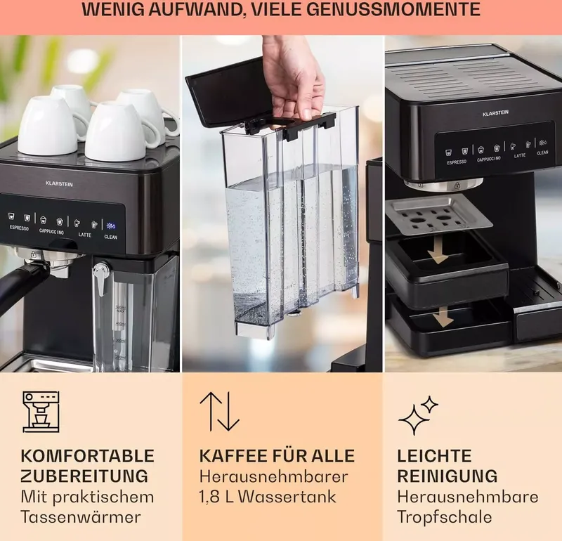 Klarstein Filterkaffeemaschine 1.8l, 1350 W, 20 Bar LED (8 von 9)