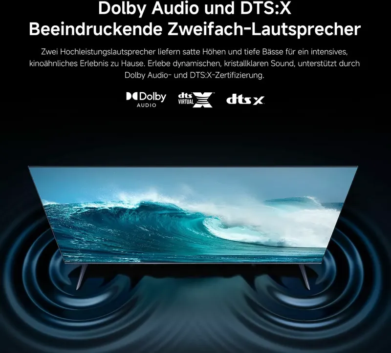 Xiaomi TV F Pro 75(190 cm), 4K UHD QLED, Smart TV, Fire OS8, Triple Tuner DVB-C/S/S2/T/T2,HDR10+, 60Hz mit 120Hz Game Boost Mode,MEMC,Sprachsteuerung mit Alexa,2GB+32GB,Kompatibel mit Apple AirPlay (9 von 12)
