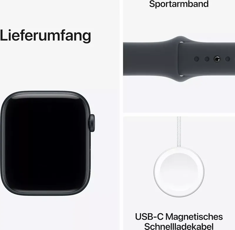 Apple Watch SE (2025) 40 mm Polarstern Sportarmband S/M (9 von 9)