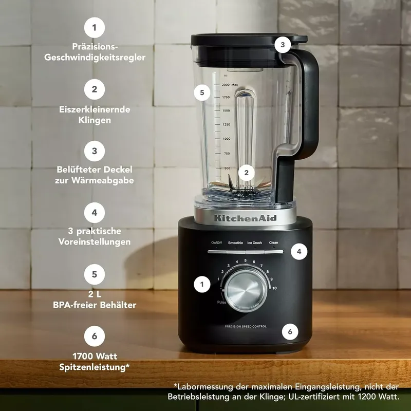 KITCHENAID® 5KSB2073E Pure Power Standmixer 2,1L (9 von 15)