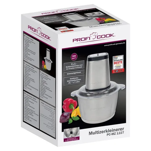 Proficook Zerkleinerer PC-MZ 1227, elektrisch mit Edelstahlbehälter (9 von 9)