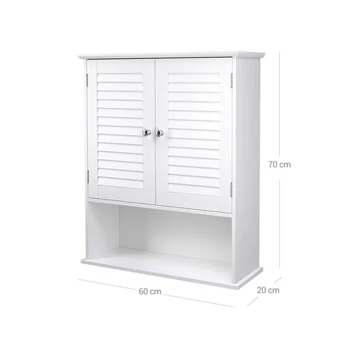 VASAGLE Badezimmerschrank mit Lamellentüren (9 von 9)