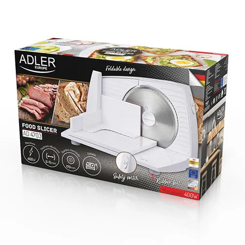 ADLER Lebensmittel-Schneider 150W – Einstellbare Schnittdicke für perfekte Ergebnisse (10 von 13)