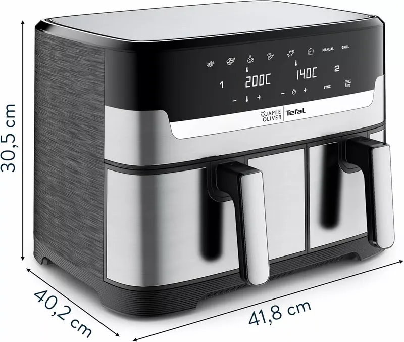 Tefal Heißluftfritteuse Jamie Oliver Dual Easy Fry & Grill (10 von 10)