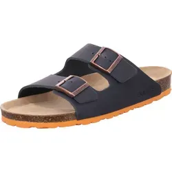 Rohde Herren Pantolette Leder Clog Schnalle Grado 5927, Blau, Größe 41 EU
