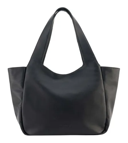 FredsBruder Just Easy Shopper Tasche Leder 33 cm schwarz in schwarz von FREDsBRUDER