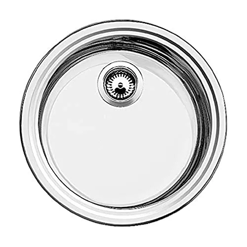 BLANCO RONDOSOL Edelstahl Spüle - Edelstahl Spüle mit Bürstfinish, extrem kratzfest und ideal für 45 cm breite Unterschränke, für eine elegante und langlebige Küchenausstattung.