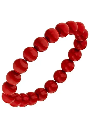 JOBO Perlenarmband, mit Muschelkern-Perle 19 cm in rot von JOBO