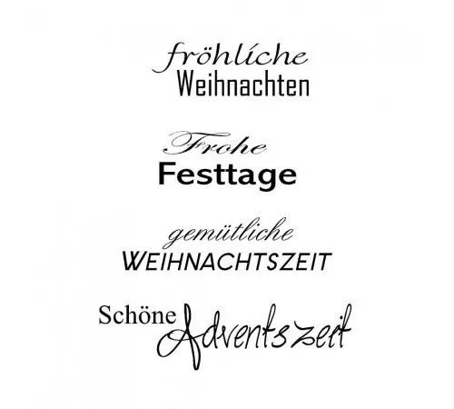 Efco Stempel Clear „Weihnachten 11“, transparent, A7/ 74 x 105 mm, 4-teilig